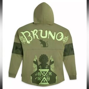 Disney Spirit Jersey Adult Medium Green Encanto‎ Bruno Hooded Glow In Dark